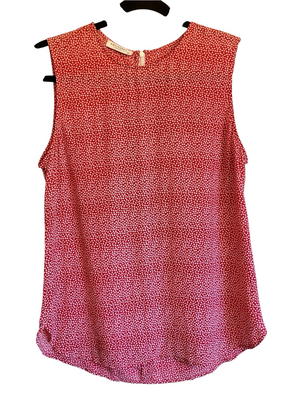Equipment Femme Silk Micro Floral Print Sleeveless Top